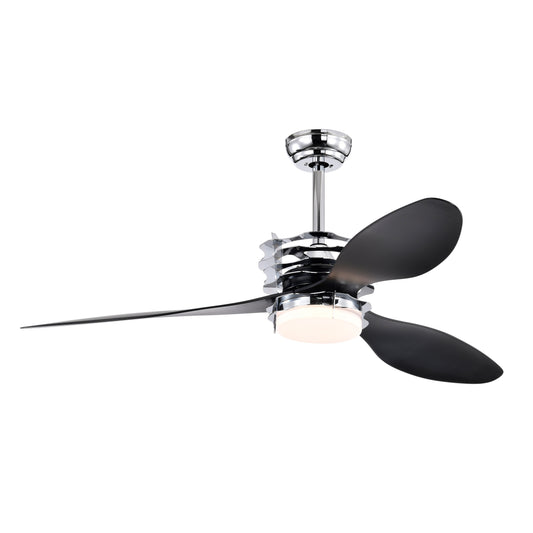 ABS Blades Ceiling Fan With Lights And Remote 6 Speeds Adjustable DC Motor Modern Ceiling Fan With 3 ABS Fan Blades & 2
