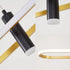 Javeriah 4 Light Black Gold Dimmable LED Pendant Light No Bulb Black Gold 12V Hanging Light