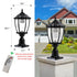 Aluminum Solar Lights Lanterns LED 2-Pack for Outdoor Pathways and Gardens - Black - Solar Light