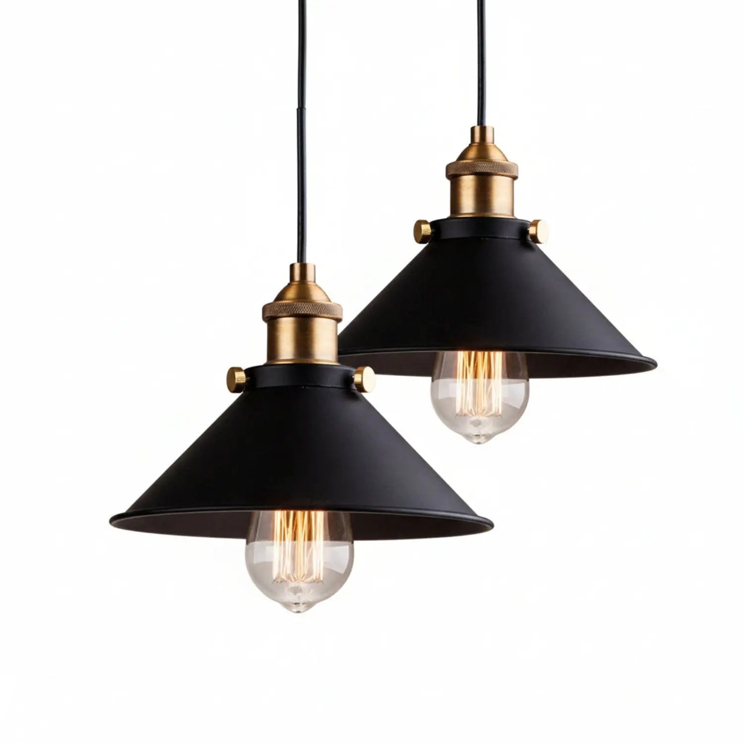 American Countryside Black Chandelier - Iron Body - 22cm / 40w - Indoor Hanging Light