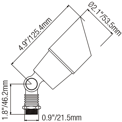 Antique Bronze Brass Light Fixture with MR16 Base and 72’’ Wire - Spot Light Fixture