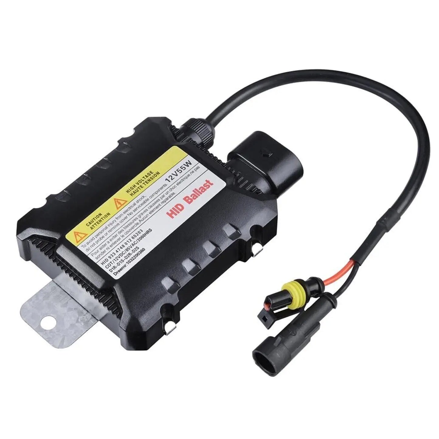 HID ballast with wiring on a white background