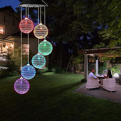 Color Changing Solar Wind Chimes – LED Hanging Light for Garden, Patio, and Yard Decor