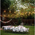 Backyard String Lights with Solar LED feature for Cozy Outdoor - 12m10 lights - 12V Hanging Light