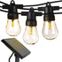 Backyard String Lights with Solar LED feature for Cozy Outdoor - 12m10 lights - 12V Hanging Light