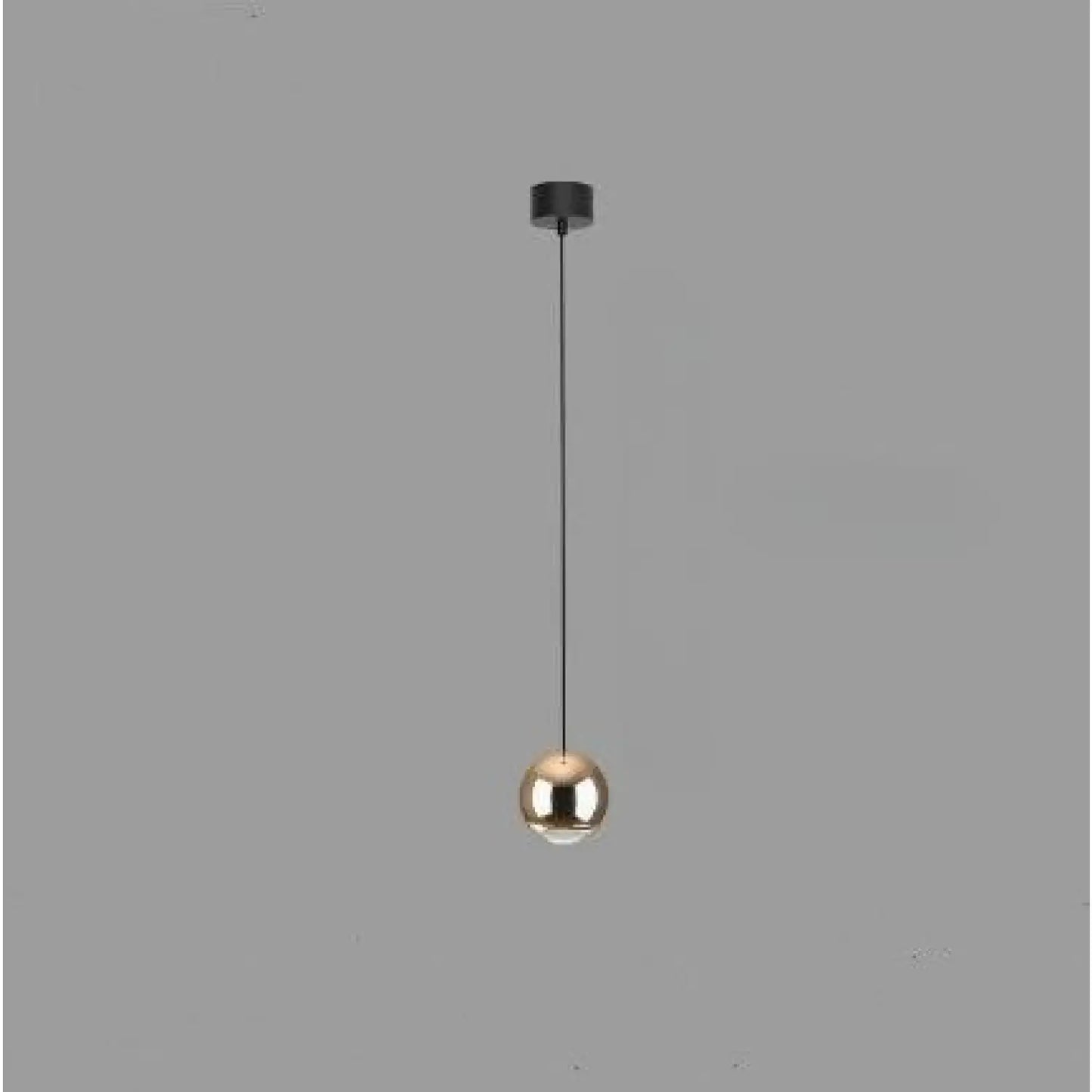 Ball Pendant Light for Living Room with Sleek Modern Design - 1gold disc - Hanging Light