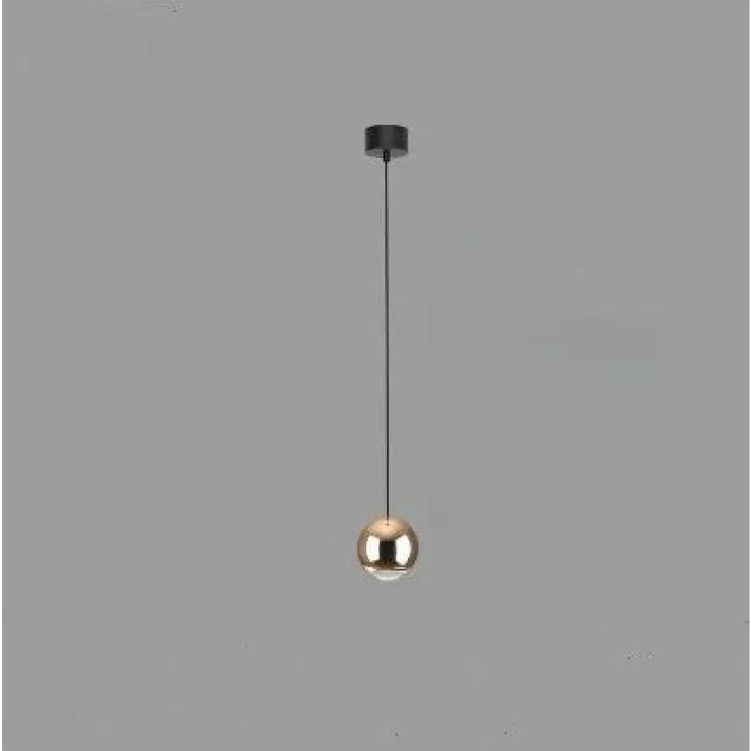 Ball Pendant Light for Living Room with Sleek Modern Design - 1gold disc - Hanging Light