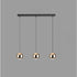 Ball Pendant Light for Living Room with Sleek Modern Design - 3long golden discs - Hanging Light