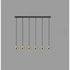 Ball Pendant Light for Living Room with Sleek Modern Design - 6head golden long plate - Hanging Light