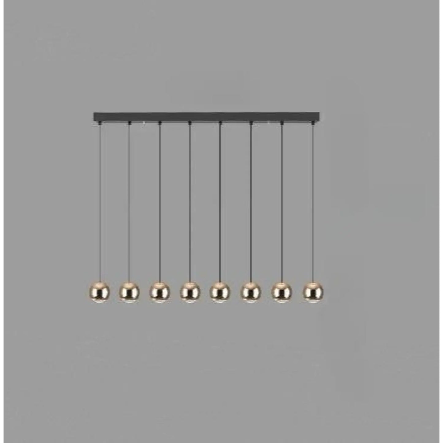 Ball Pendant Light for Living Room with Sleek Modern Design - 8gold long plate - Hanging Light