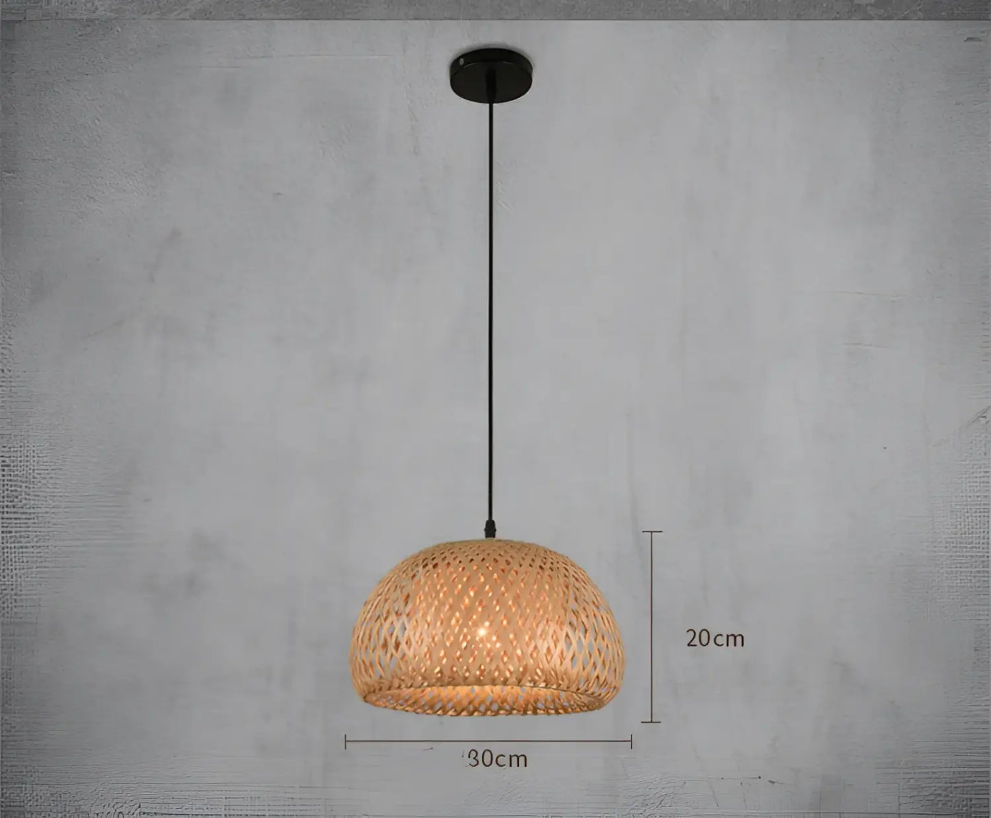 Bamboo Chandelier Rustic LED Pendant Light for Living and Dining Rooms - 12V Hanging Light