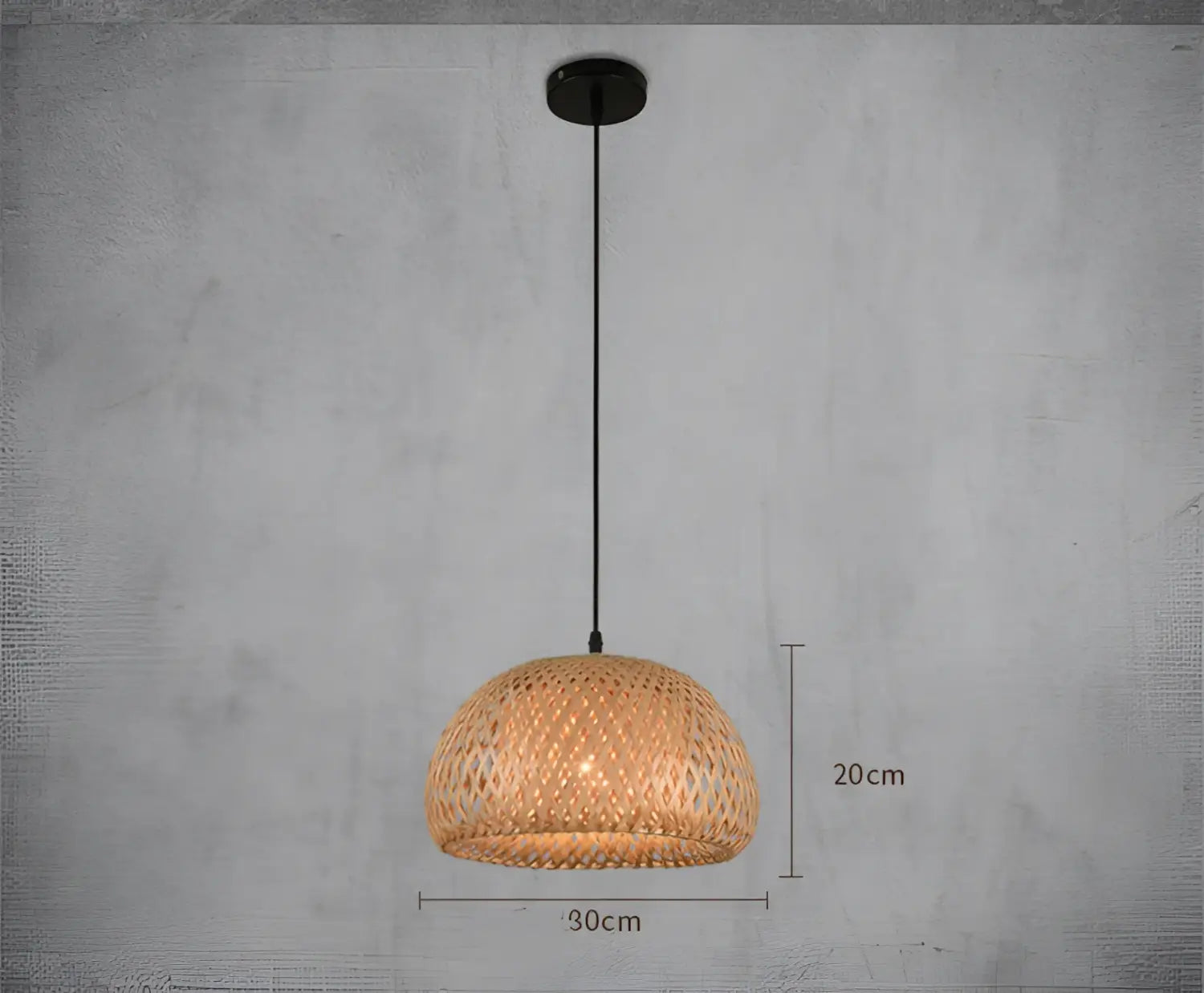 Bamboo Chandelier Rustic LED Pendant Light for Living and Dining Rooms - 12V Hanging Light