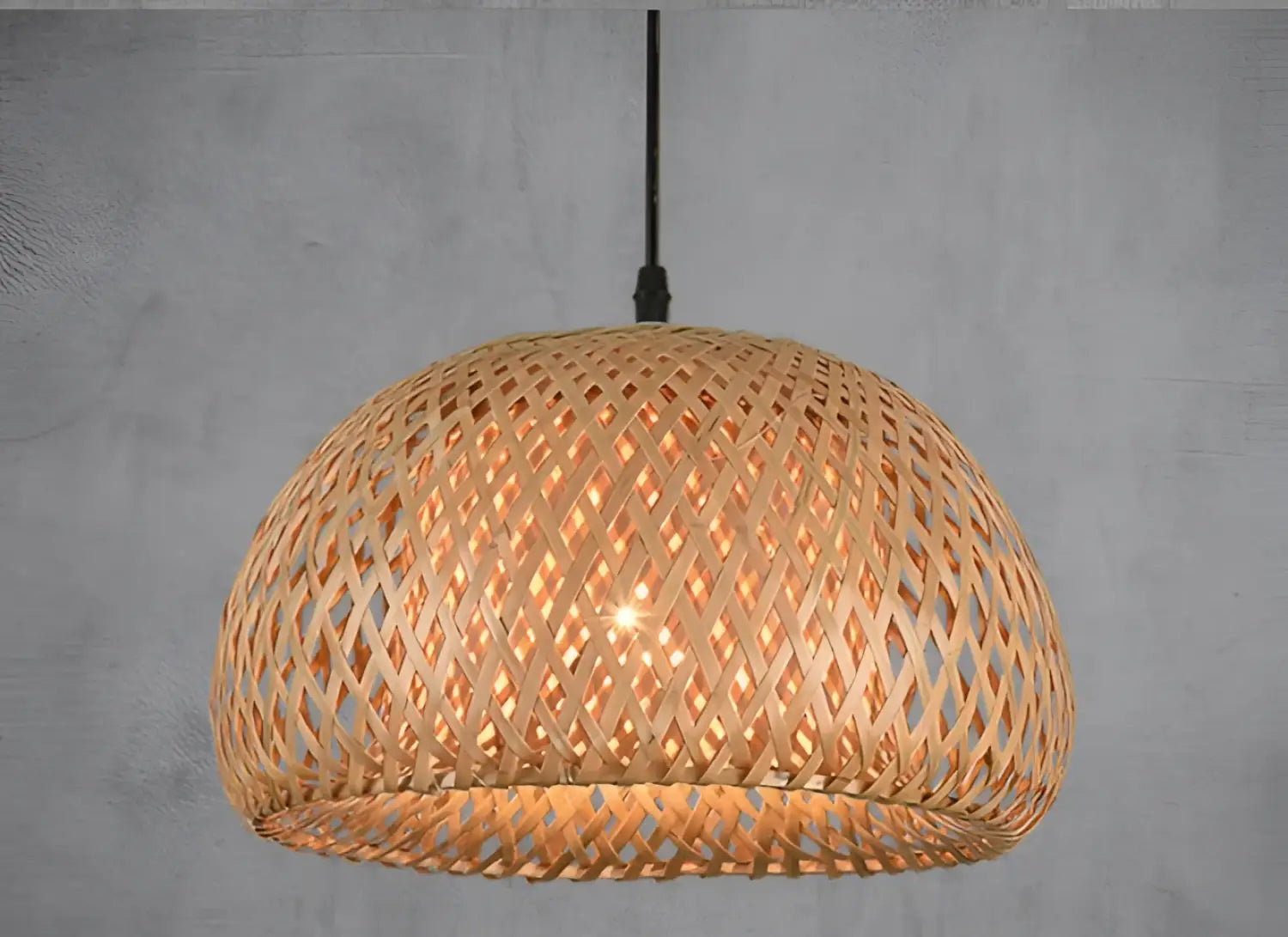 American Garden Bamboo Woven Chandelier Restaurant Southeast Asia Lamps - 12V Hanging Light