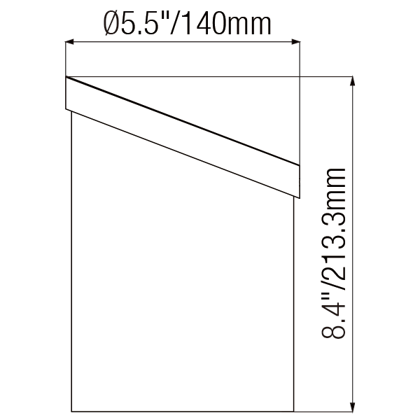 Bevel Inground Light with Durable PVC Housing and Solid Brass Construction - Well Light