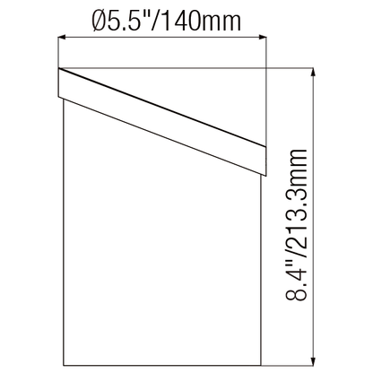 Bevel Inground Light with Durable PVC Housing and Solid Brass Construction - Well Light