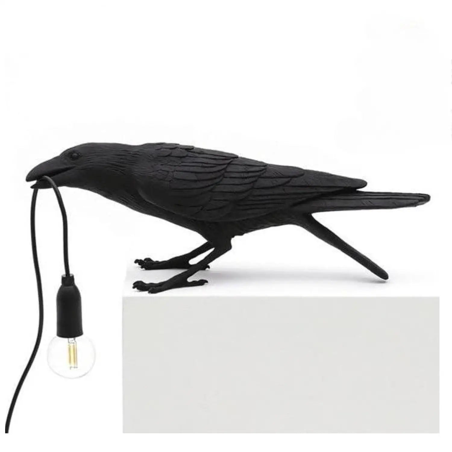 Bird Resin Wall Decor with Creative & Stylish Lamp Holder Design - Black / D / US - 12V Hanging Light