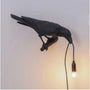 Bird Resin Wall Decor with Creative & Stylish Lamp Holder Design - Black / C / US - 12V Hanging Light