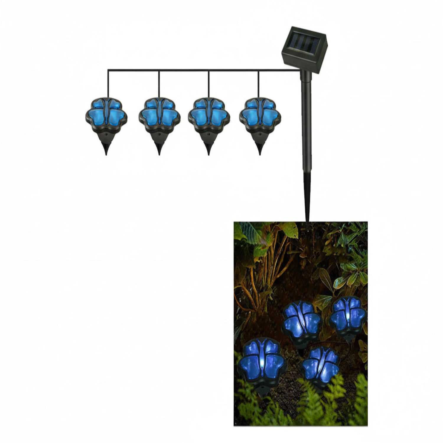 Bird Solar Light for Fence with Waterproof & LED for Decor - Butterfly - Solar Light