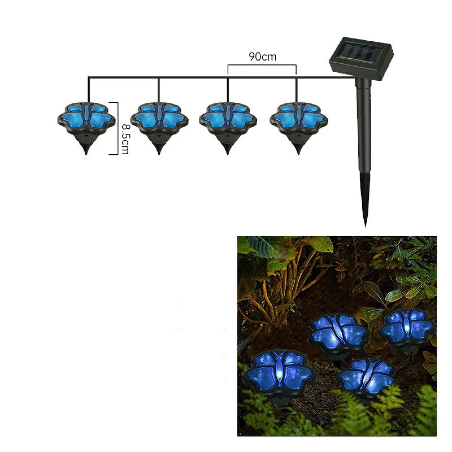 Bird Solar Light for Fence with Waterproof & LED for Decor - Butterfly - Solar Light