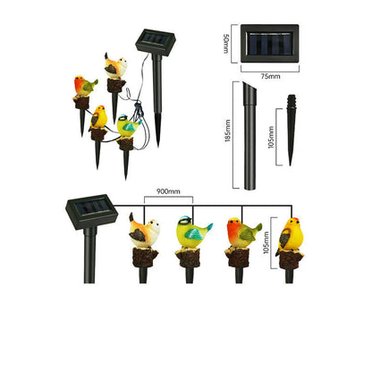 Bird Solar Light for Fence with Waterproof & LED for Decor - Dickey - Solar Light
