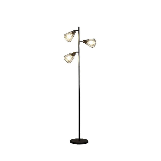Black & Adjustable Metal Floor Lamp for Rustic and Modern Spaces - Black - Table Lamps
