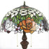 Blooming Rose Tiffany Glass Floor Lamp - No Bulb - Floor Lamp