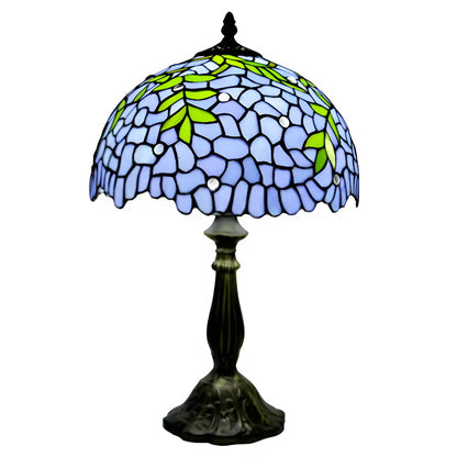 Blue Wisteria Tiffany Glass Tabletop Lamp - No Bulb - Table Lamp