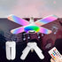 LED Four-leaf Bluetooth Music Lamp Colorful Intelligent Audio Folding Bulb Lamp Remote Control Deformable Ceiling