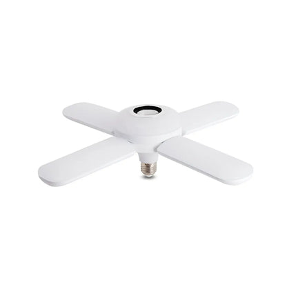 LED Four-leaf Bluetooth Music Lamp Colorful Intelligent Audio Folding Bulb Lamp Remote Control Deformable Ceiling