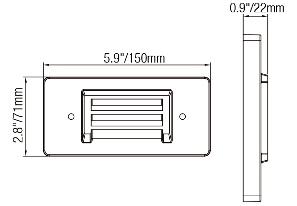 Brass Grating Step Light 2W 2700K LED Lighting for Outdoor Stairs - Step Light