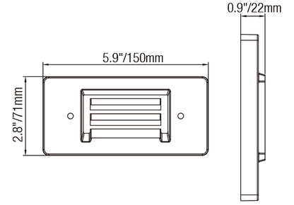 Brass Grating Step Light 2W 2700K LED Lighting for Outdoor Stairs - Step Light