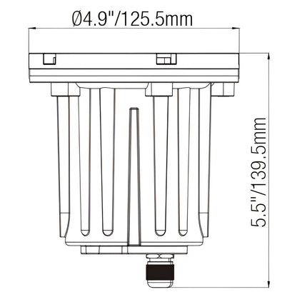 Brass Inground Lights for MR16 Bulbs with Brass and PVC Construction - Well Light