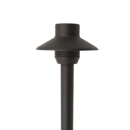 Brass LED Path Lights for Outdoor Landscape Illumination - Stem & Light Matte Black