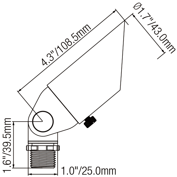 Brass Light Fixtures Outdoor with MR11 Adjustable Shroud and 72’’ Wire - Spot Light Fixture
