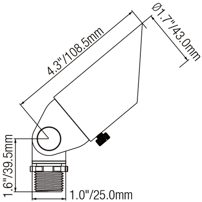 Brass Light Fixtures Outdoor with MR11 Adjustable Shroud and 72’’ Wire - Spot Light Fixture