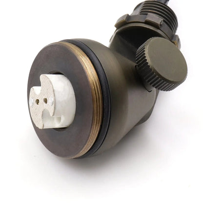 Brass Light Fixtures Outdoor with MR11 Adjustable Shroud and 72’’ Wire - Spot Light Fixture