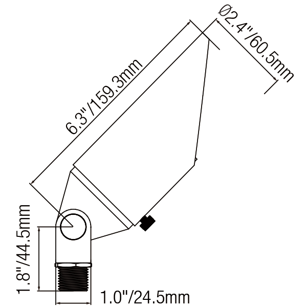 Brass Light Fixtures with MR16 Adjustable Shroud and 72’’ Wire - Spot Light Fixture