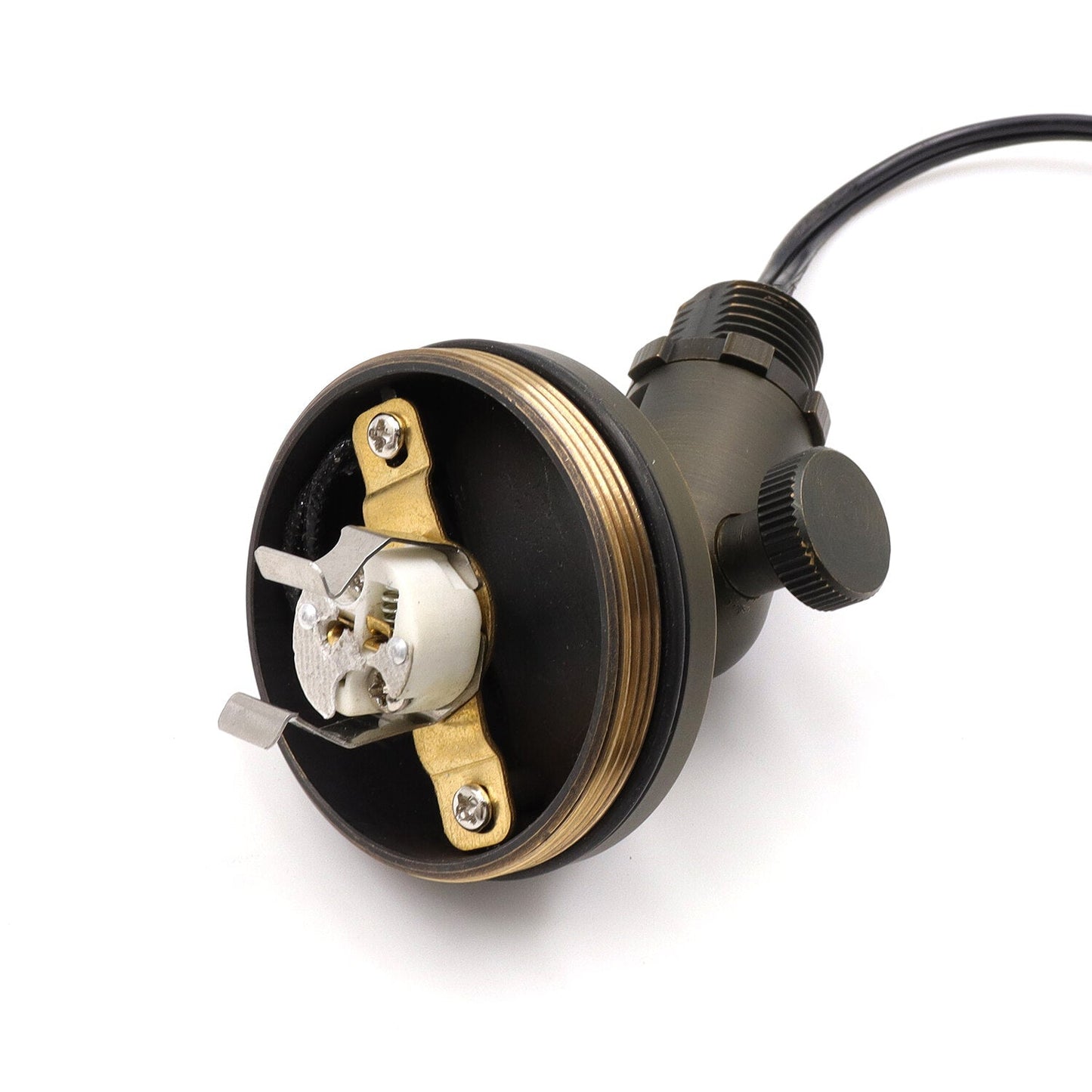 Brass Light Fixtures with MR16 Adjustable Shroud and 72’’ Wire - Spot Light Fixture