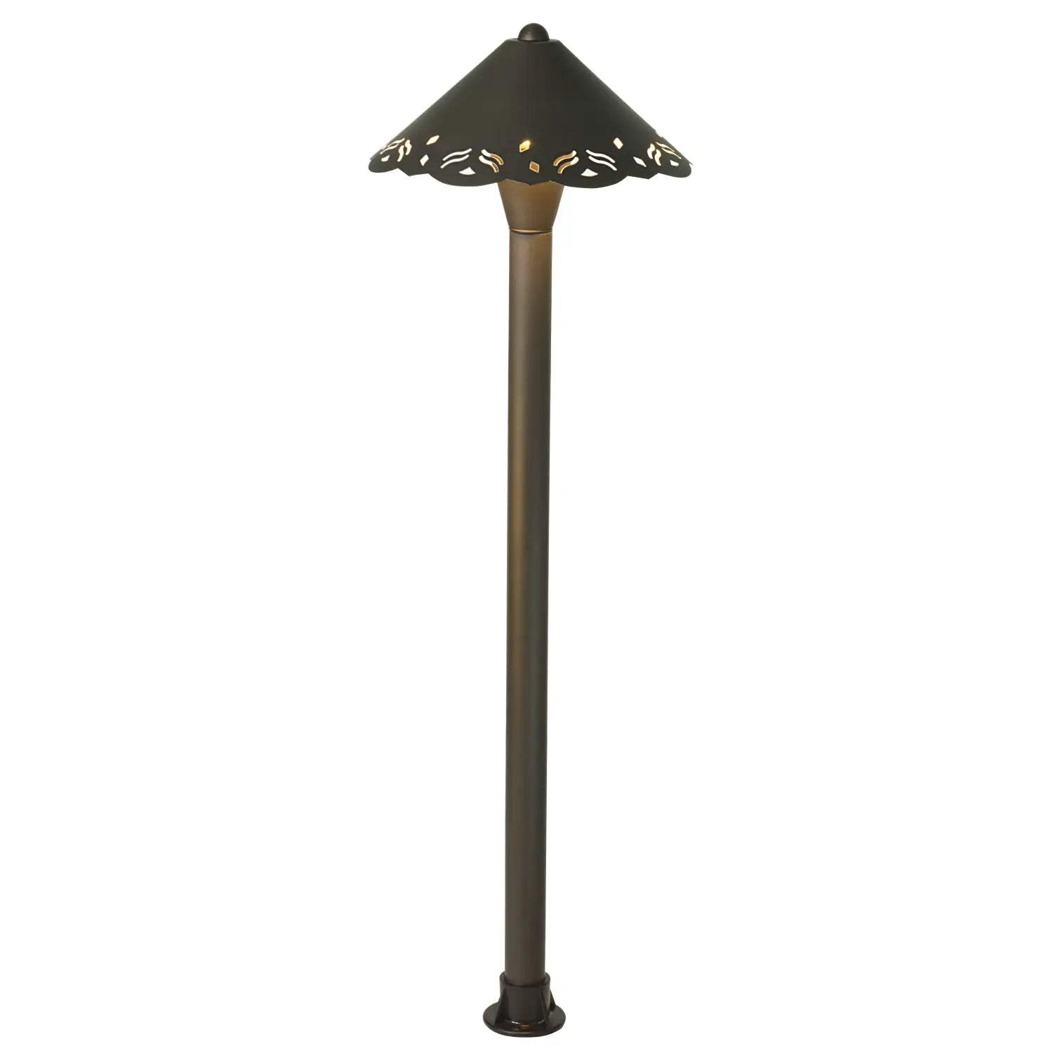 Brass Outdoor Landscape Light with 72’’ Wire – Antique Bronze Finish - Path Light Fixture