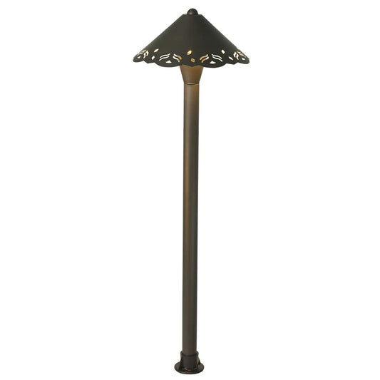 Brass Outdoor Landscape Light with 72’’ Wire – Antique Bronze Finish - Path Light Fixture