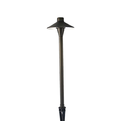 Brass Outdoor Path Light with Flat Hat G4 Socket and 72’’ Lead Wire - Path Light Fixture