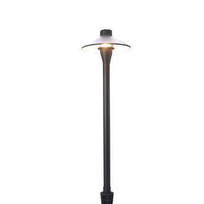 Brass Outdoor Path Light with Flat Hat G4 Socket and 72’’ Lead Wire - Path Light Fixture