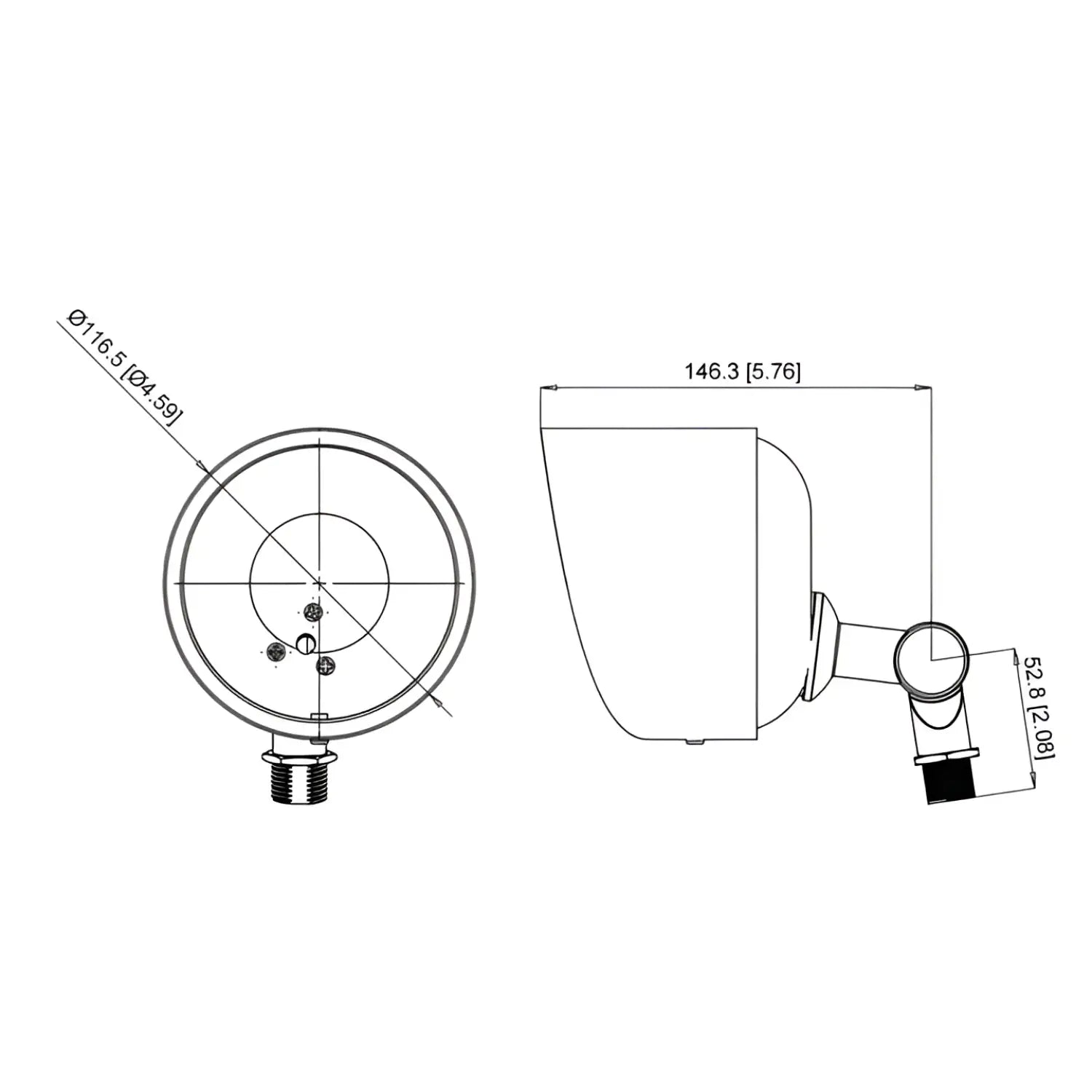 Brass PAR36 Round Flood Light Outdoor Lights with 72 Inch Lead Wire - Spot Light Fixture