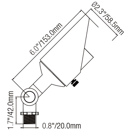 Brass Standing Light with Adjustable Shroud for MR16 Bulbs - Spot Light Fixture