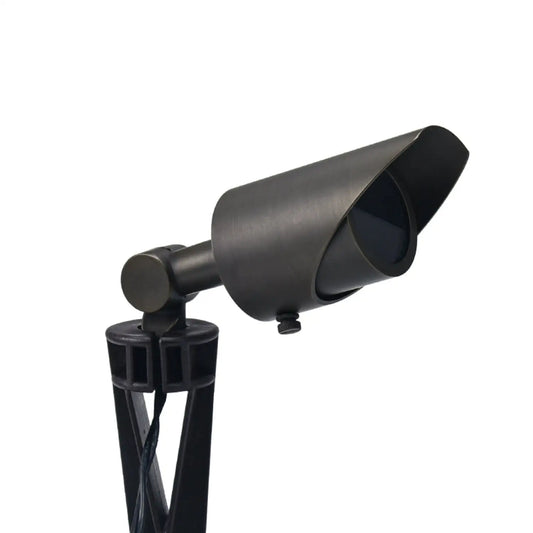 Brass Standing Light with Antique Finish for MR16 Bulbs - Matte Black - Spot Light Fixture