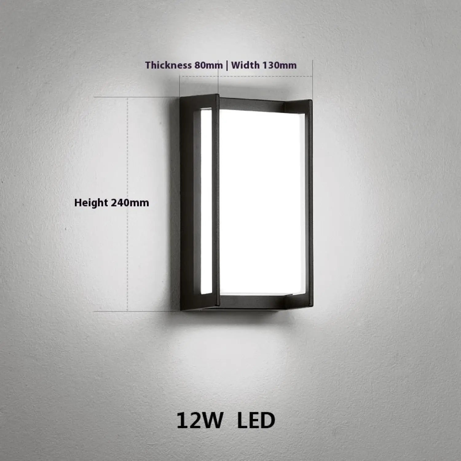 Bright Wall LED Light with 30 Beads in Warm White & White Options White Light / Black 12w 12V Hanging Light