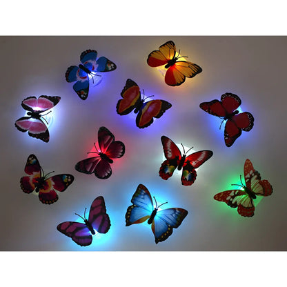 Single Layer Light-emitting Butterfly Wall Self-adhesive Sticker - Single Box - 12V Hanging Light
