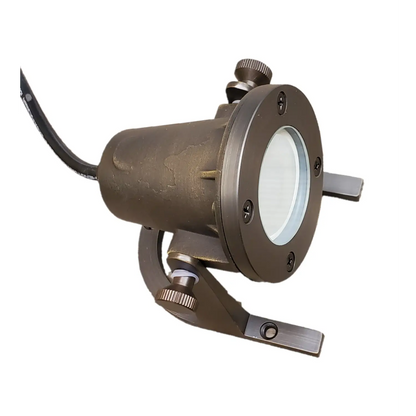 Cast Brass Adjustable Underwater Spot Light Fixture With 25’ Ft of Wire - No Bulb - Underwater Light Fixture