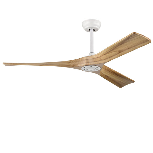Ceiling Fan With Remote Control No Lights,Modern Reversible DC Motor Indoor 3 Blades Ceiling Fans For Patio Bedroom