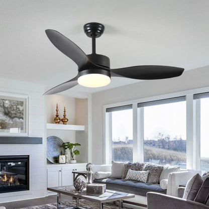 Ceiling Fans Modern with Light Reversible Motor and ABS Blades - Black - Ceiling Fan